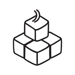 minimalist line art with simple cube geometric vector image