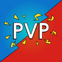 Player vs comics concept pvp game online vector