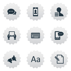 Set of simple user icons vector