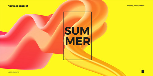 trendy design template with fluid gradient shapes vector image