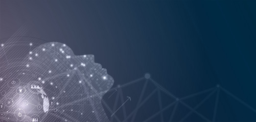 artificial intelligence technology web background vector image