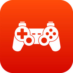 Game controller icon digital red vector