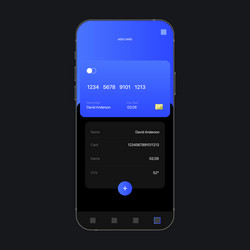 Payment card ui screen concept add vector