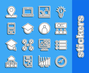 Set line clock task list training presentation vector