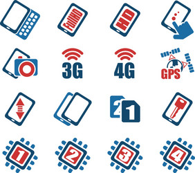 smartphone specifications and functions vector image