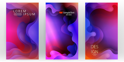 Violet with red color abstract design oval vector