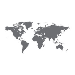 World map in gray vector