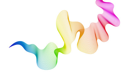 abstract backdrop with wave gradient lines vector image