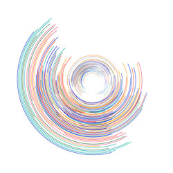 Abstract starburst dynamic motion lines circular vector