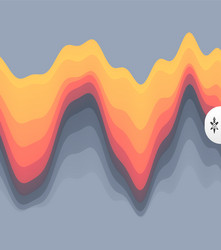 abstract waveform background 3d technology style vector image