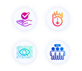 artificial intelligence approved and scroll down vector image