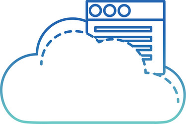 cloud computing design vector image