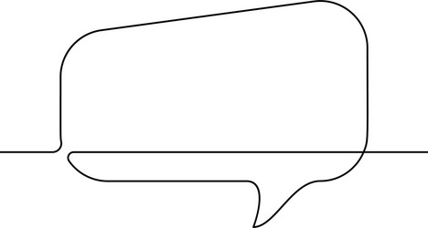 continuous line drawing rectangular speech vector image