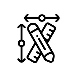 edit tools icon thin linear style design isolated vector image