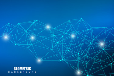 geometric abstract background with connected line vector image