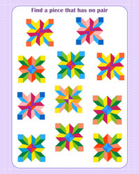 Logic game for children find which shape is unpa vector