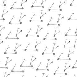 Seamless pattern scooter background simple design vector