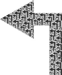 Turn left recursive mosaic itself items vector