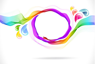 abstract color background with wave and drops vector image