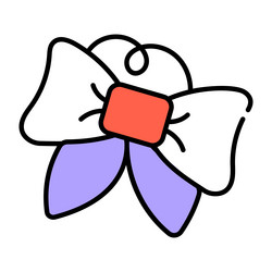 Hair bow Royalty Free Vector Image - VectorStock