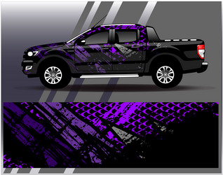 Racing Stripe Car Wrap Vector Image