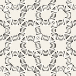 seamless pattern repeating geometric elements vector image