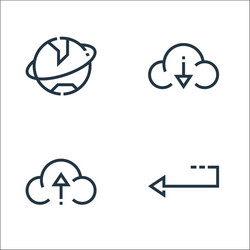 web essentials line icons linear set quality vector image