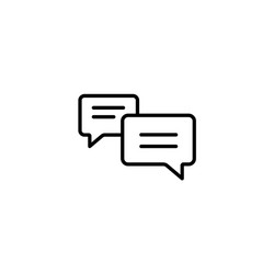 web line icon dialog black on white background vector image