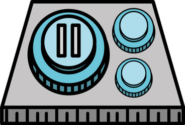 button pause control image vector image