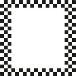 checkerboard frame square border pattern vector image