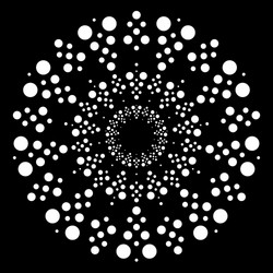 Dotted motif bursting concentric circle element vector