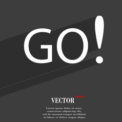 go icon symbol flat modern web design with long vector image
