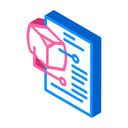 modeling data science isometric icon vector image