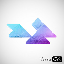 space watercolor triangle abstract background vector image