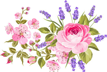 Spring Floral Garland Vector Image