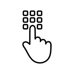 Code Keypad Lock Icon vector image