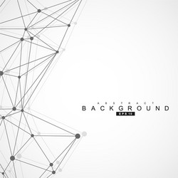 geometric abstract background with connected line vector image