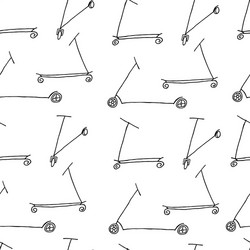 seamless pattern scooter background simple design vector image