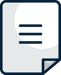 user interface concept document page icon line vector image