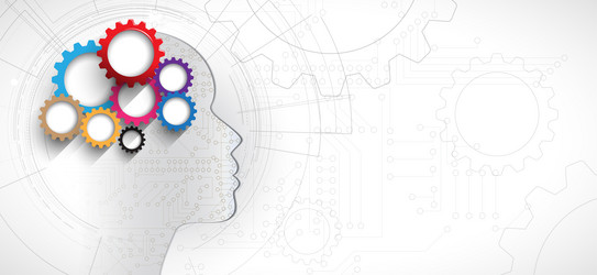 artificial intelligence technology web background vector image