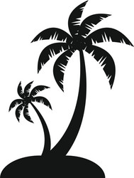 coconut tree icon design template isolated vector image