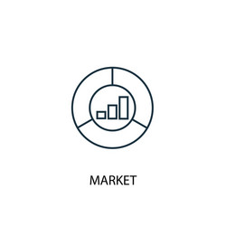 market concept line icon simple element vector image