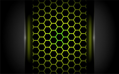 Modern tech abstract yellow background Royalty Free Vector