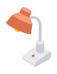 Retro task table lamp for desktop lighting vector