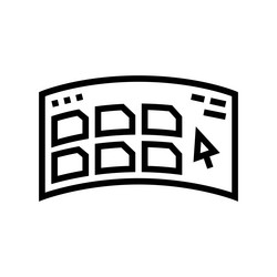 virtual user interface augmented reality line icon vector image