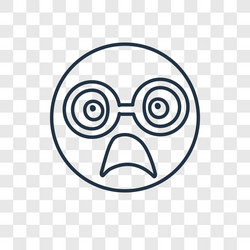 nerd concept linear icon isolated on transparent vector image