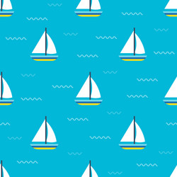 Sailboat seamless pattern for use as wrapping vector