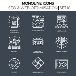 seo and web opimization vector image