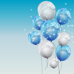 color glossy balloons background vector