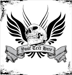 Dark Tribal Skull Vector Image